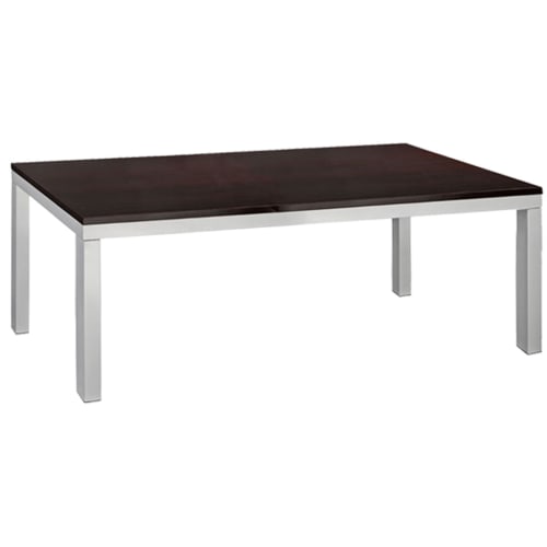 Montego Coffee Table, Platinum Frame with Black Laminate